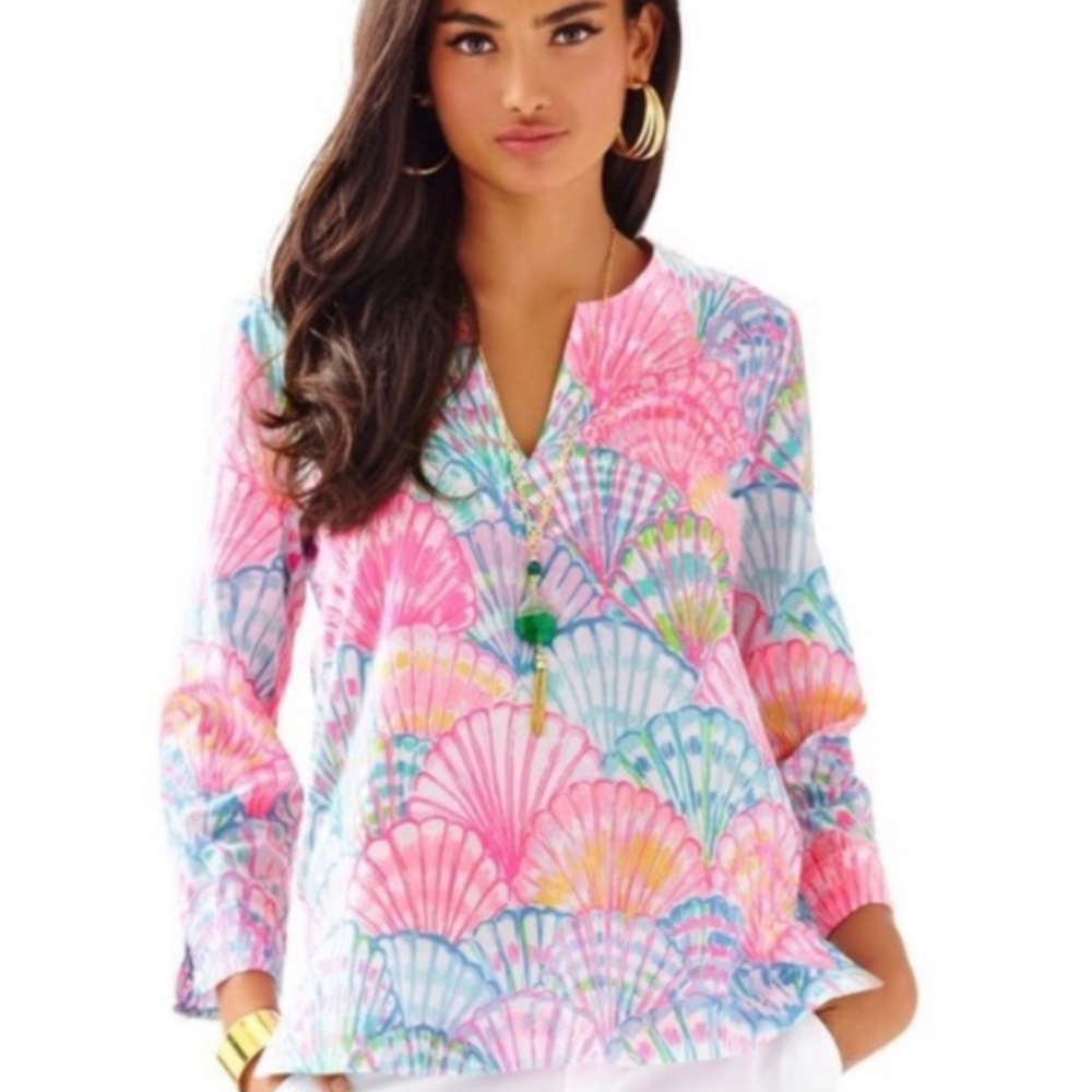 Lilly Pulitzer Amelia Tunic Oh Shelly Size XS